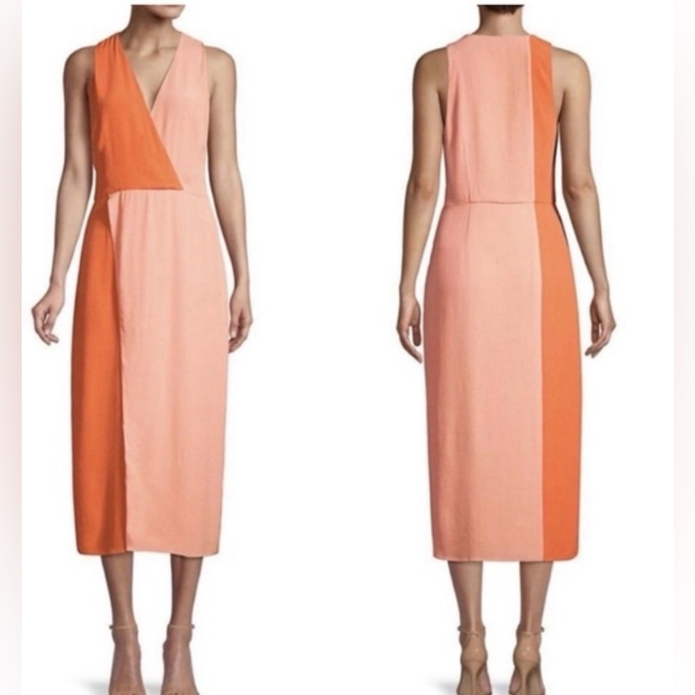 NWT EQUIPMENT FEMME GALANE DRESS IN CANYON SUN ORANGE RUST